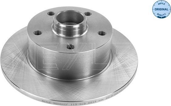 Тормозной диск Meyle Original задний для Audi A4 I (B5) 1994-2001. Артикул 115 523 0016