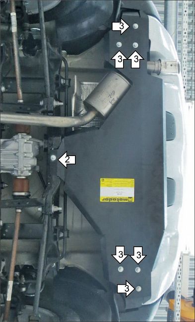 Защита Мотодор для заднего бампера Renault Duster I 2015-2020. Артикул 71712