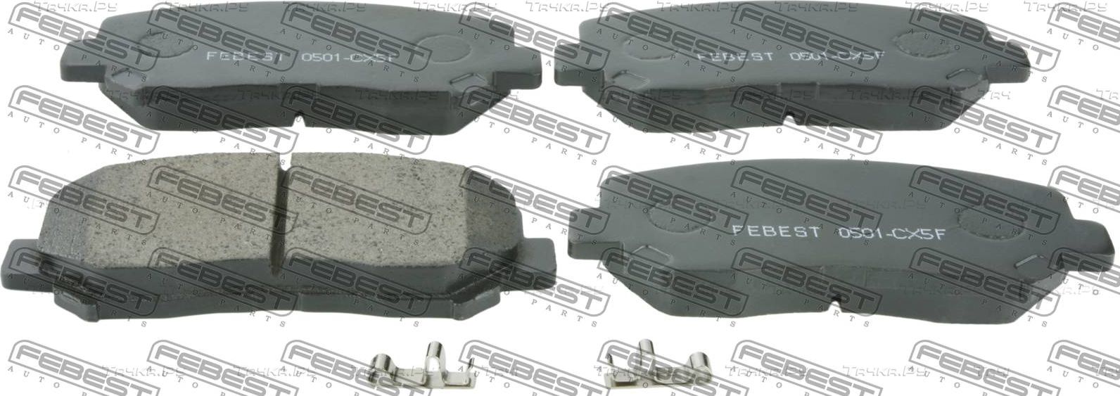 Тормозные колодки Febest передние для Jeep Cherokee V (KL) 2015-2015. Артикул 0501-CX5F