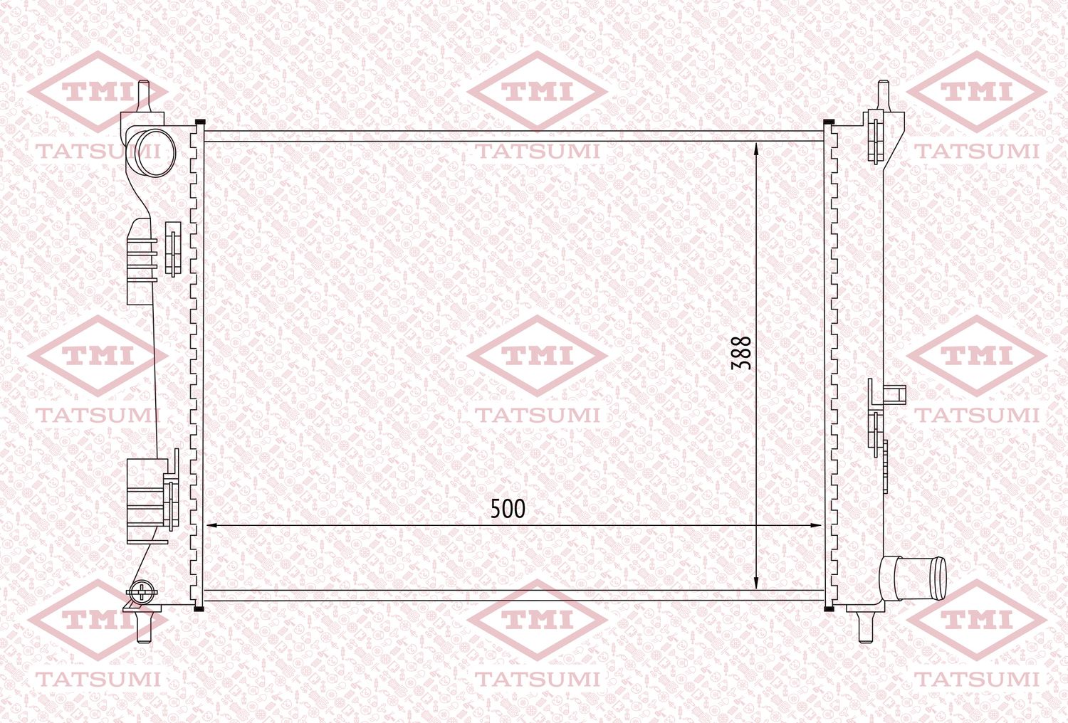 Радиатор охлаждения (Tatsumi). Артикул TGA1046