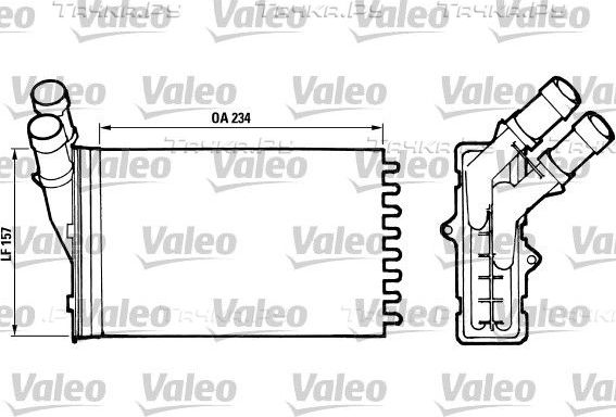 Радиатор отопителя (печки) Valeo для Citroen Berlingo I 1996-2010. Артикул 812005