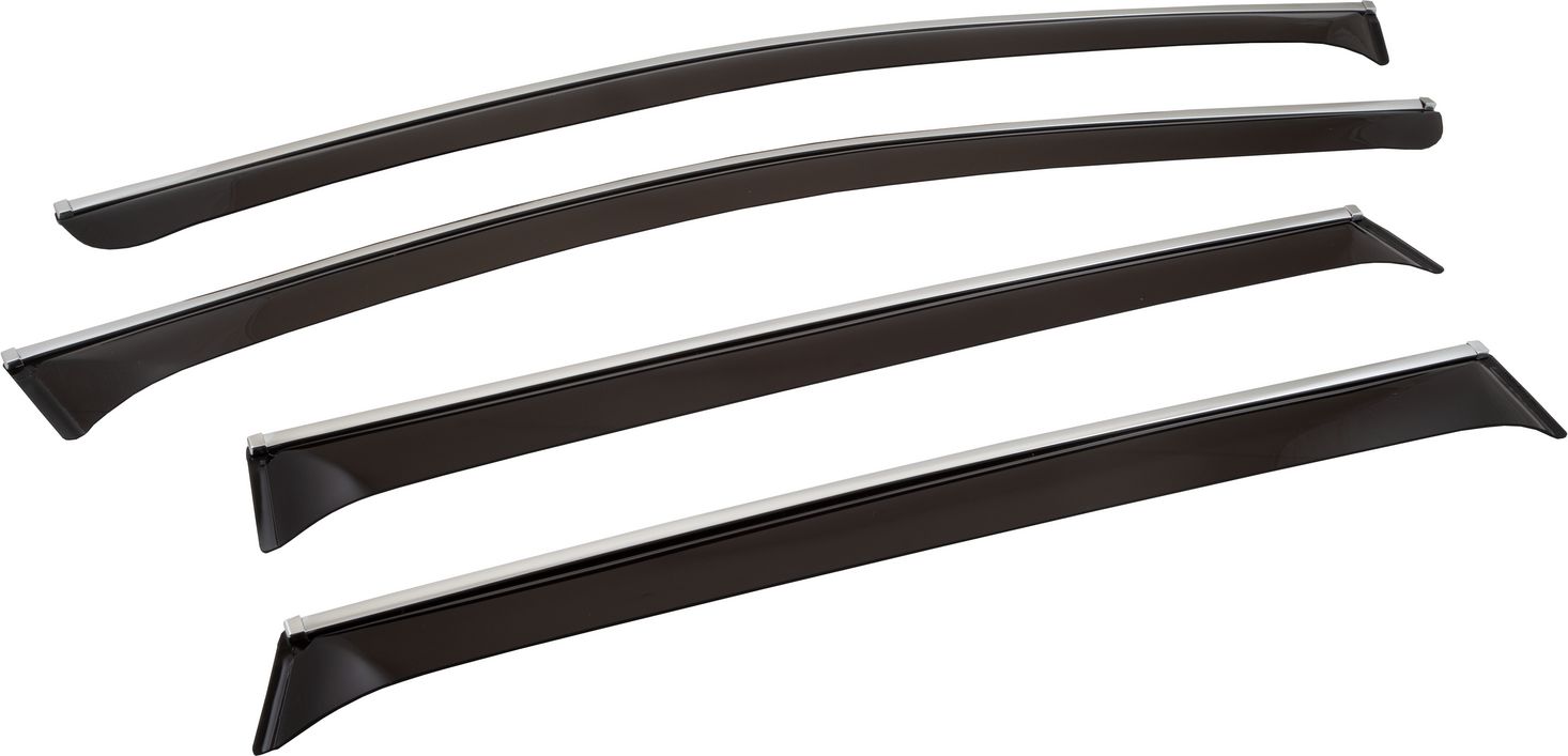 Дефлекторы Chromex для окон (c хром. молдингом) (4 шт.) Ford Kuga II 2012-2019. Артикул CHROMEX.63017