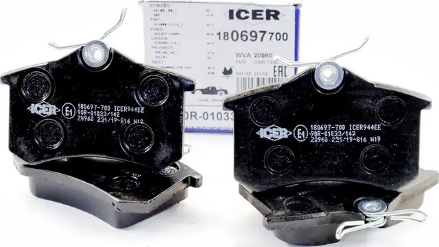 Тормозные колодки Icer задние для Renault Megane IV 2010-2026. Артикул 180697-700