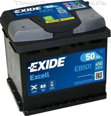 Аккумулятор Exide Excell ** для Daewoo Kalos 2002-2007. Артикул EB501