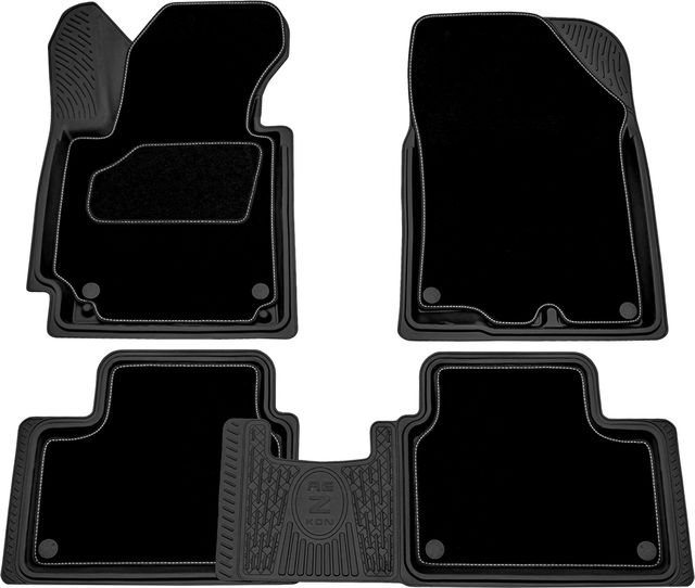 Коврики Rezkon Transformer (резиновые с ворсовыми ковриками-вкладышами) для салона Kia Ceed II 2012-2018. Артикул 3021005200