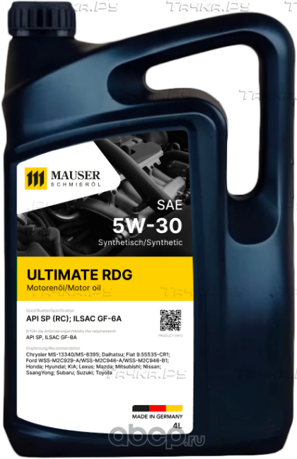Масло моторное MAUSER Ultimate RDG SAE 5W-30 4 L Mauser. Артикул 271130004