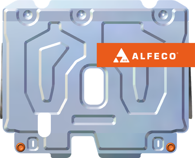 Защита алюминиевая Alfeco для картера и КПП Chery Bonus III A19 2014-2017. Артикул ALF.02.13 AL4