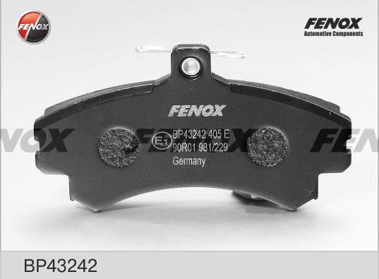 Тормозные колодки Fenox. Артикул BP43242