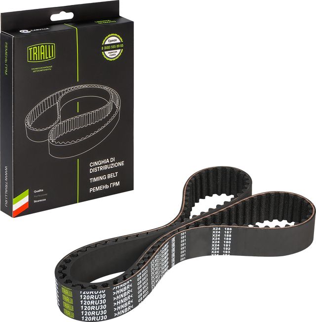 Ремень ГРМ Trialli (HNBR (Hydrierter Acryl-Nitril-Butadien-Kautschuk)) для SEAT Toledo II 2000-2006. Артикул GB 8823