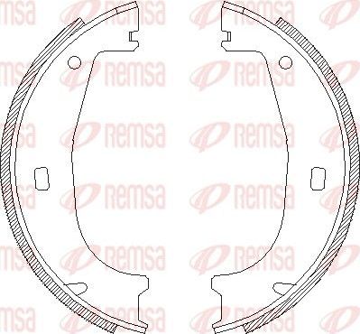 Тормозные колодки (стояночная тормозная система) Remsa задние для BMW 3 II (E30) 1986-1992. Артикул 4406.00