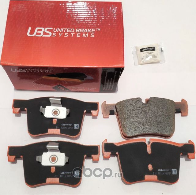 Тормозные колодки BMW 3 (F30/F80) 11- / 1(F20/F21) 10- / X3(F25) 10-передние, в (UBS). Артикул B1114011N