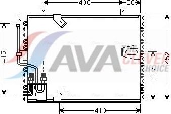 Радиатор кондиционера (конденсатор) AVA (алюминий) для BMW 7 II (E32) 1985-1994. Артикул BW5183