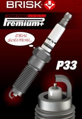 Свеча зажигания Brisk P33 Iridium Premium+ для Ford Fiesta VII 2017-2026. Артикул 1959