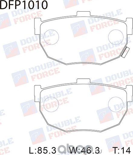 Колодки тормозные дисковые Double Force Double Force. Артикул DFP1010