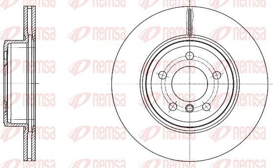 Тормозной диск Remsa передний для BMW 5 VI (F10/F11/F07) 2009-2016. Артикул 61548.10