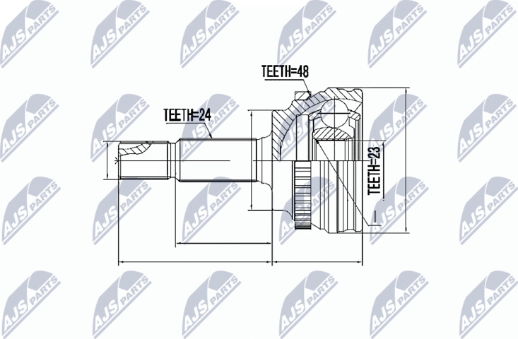 Шрус наружный (граната) NTY. Артикул NPZ-TY-056