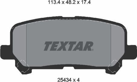 Тормозные колодки Textar. Артикул 2543403