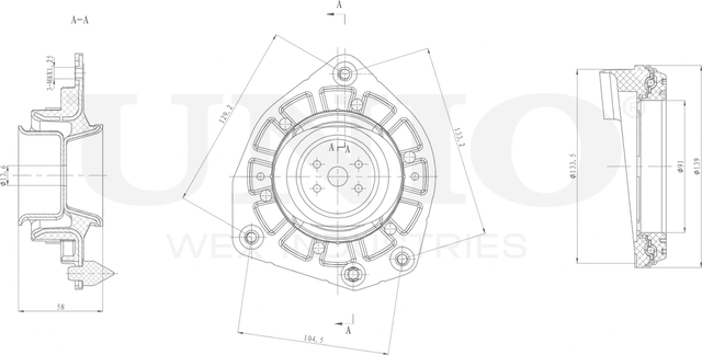 Опора амортизационной стойки (Unio). Артикул RMP-13026