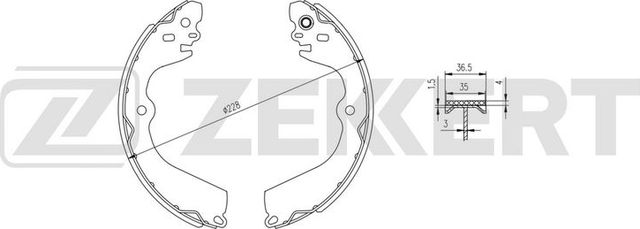 Тормозные колодки Zekkert задние для Nissan NV200 2010-2026. Артикул BK-4010