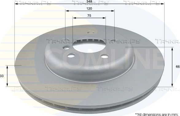 Тормозной диск Comline Comline передний для BMW 7 V (F01/F02/F04) 2011-2015. Артикул ADC1783V