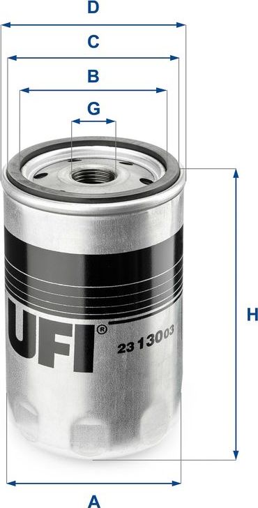 Масляный фильтр UFI. Артикул 23.130.03