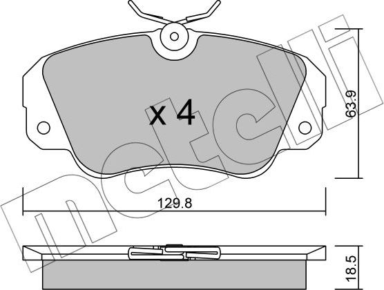 Тормозные колодки Metelli. Артикул 22-0538-0