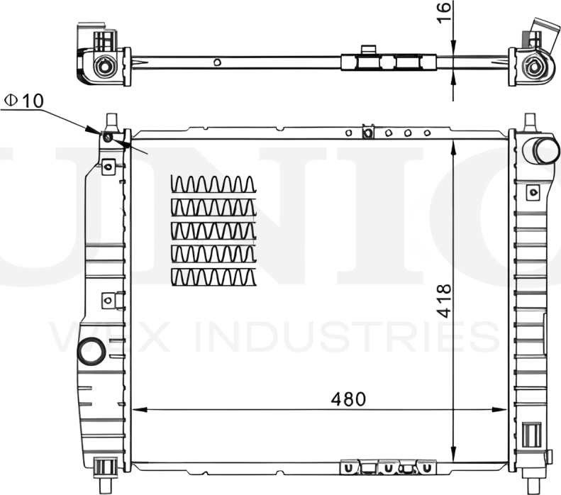 Радиатор двигателя (Unio). Артикул RAD-10091