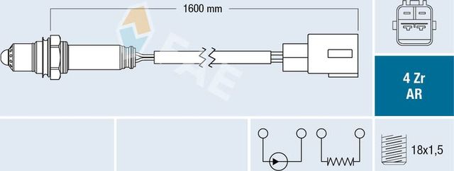 Лямбда-зонд (кислородный датчик) FAE для Opel Astra H 2007-2014. Артикул 75651