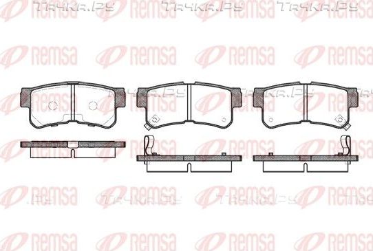 Тормозные колодки Remsa задние для Hyundai Matrix I 2001-2010. Артикул 0746.22