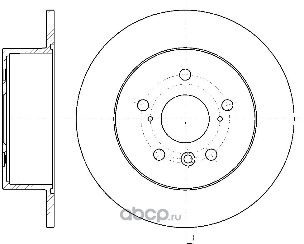 Диск тормозной (G-Brake). Артикул GR01758