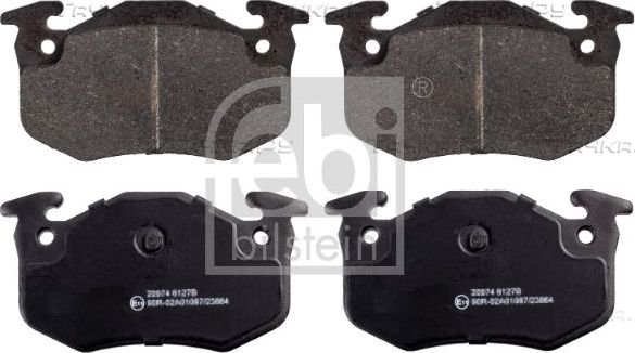 Тормозные колодки Febi Bilstein задние для Renault Clio I 1990-1998. Артикул 16189