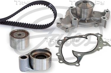 Помпа (водяной насос) с комплектом ремня ГРМ Gates PowerGrip® для Toyota Highlander I (U20) 2000-2010. Артикул KP2T257
