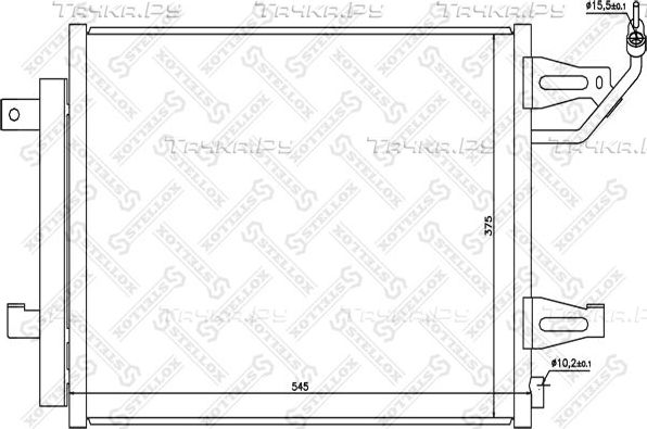 Радиатор кондиционера (конденсатор) Stellox. Артикул 10-45223-SX