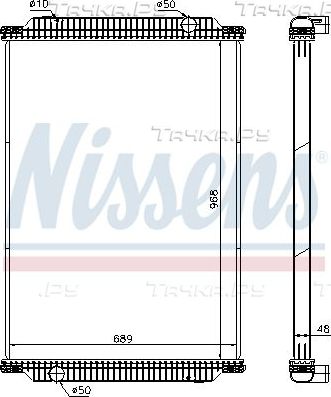 Радиатор охлаждения двигателя Nissens ** FIRST FIT **. Артикул 672440