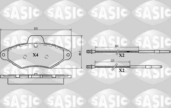 Тормозные колодки Sasic передние для Citroen Xantia I 1993-2003. Артикул 6210043