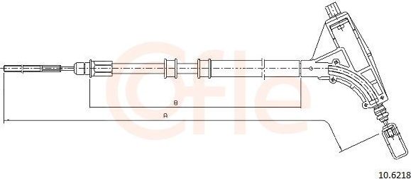 Трос ручника (тросик ручного тормоза) Cofle. Артикул 10.6218