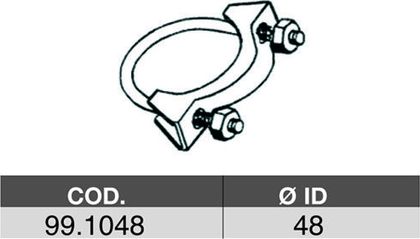 Труба соединительная Asso для Fiat Doblo I 2001-2015. Артикул 99.1048