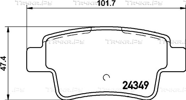 Тормозные колодки Mintex задние для Fiat Grande Punto 2005-2012. Артикул MDB2779