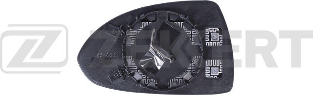 Зеркальное стекло бокового зеркала Zekkert правое для Opel Corsa E 2014-2019. Артикул SP-1015