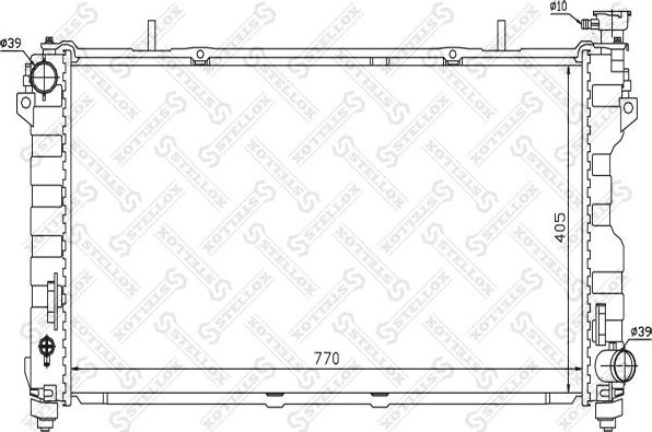Радиатор охлаждения двигателя Stellox для Dodge Caravan IV 2000-2007. Артикул 10-25475-SX