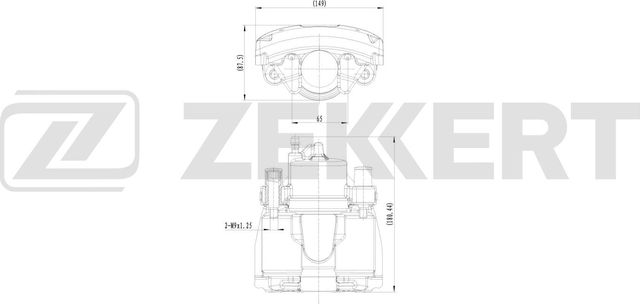 Тормозной суппорт Zekkert (Чугун) передний левый для Ford EcoSport I 2012-2026. Артикул BS-8314