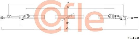 Трос переключения передач КПП Cofle для Mercedes-Benz Sprinter 903 1995-2006. Артикул 92.15.3358
