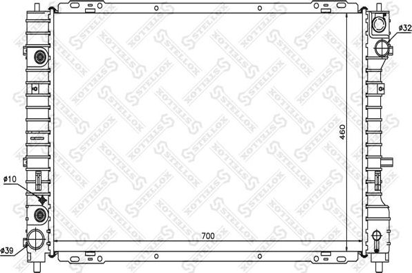 Радиатор охлаждения двигателя Stellox для Ford Escape I 2001-2007. Артикул 10-25380-SX