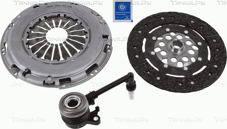 Сцепление (комплект) SACHS Kit plus CSC для Renault Grand Scenic III 2009-2015. Артикул 3000 990 490