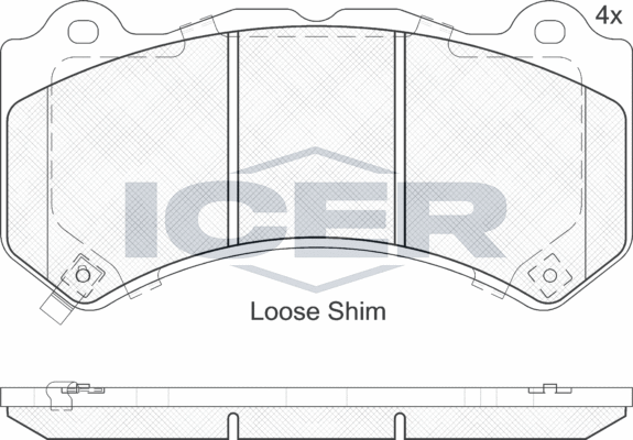 Тормозные колодки Icer. Артикул 182164