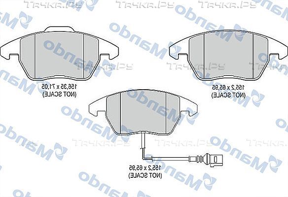 Тормозные колодки Mando передние для Volkswagen Golf V 2003-2009. Артикул MBF015187