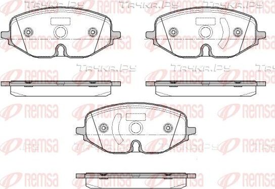 Тормозные колодки Remsa передние для Volkswagen Golf VIII 2020-2026. Артикул 1906.01