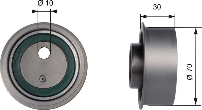 Натяжной ролик (натяжитель) ремня ГРМ Gates PowerGrip®. Артикул T41041