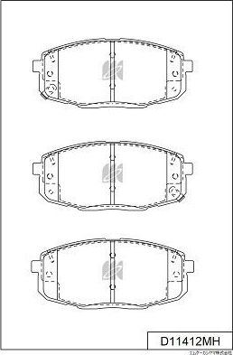 Тормозные колодки MK Kashiyama. Артикул D11412MH