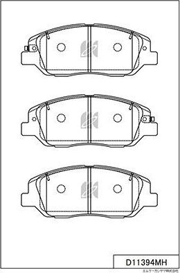 Тормозные колодки MK Kashiyama. Артикул D11394MH